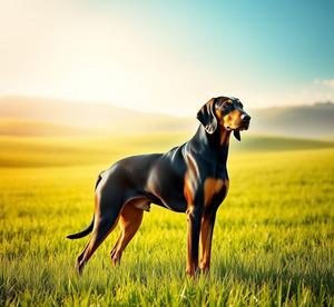austrian black and tan hound dog breed photos