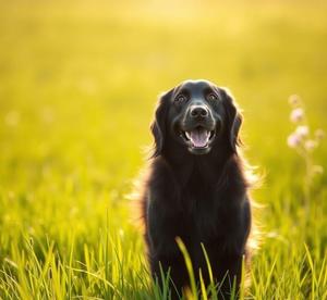 flat-coated retriever dog breed pictures